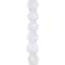12 Pack: White Faceted Glass Coin Beads, 8mm by Bead Landing™